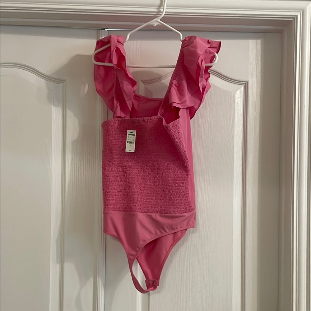Express pink Ruffled Kids One Piece - Picture 3 of 5